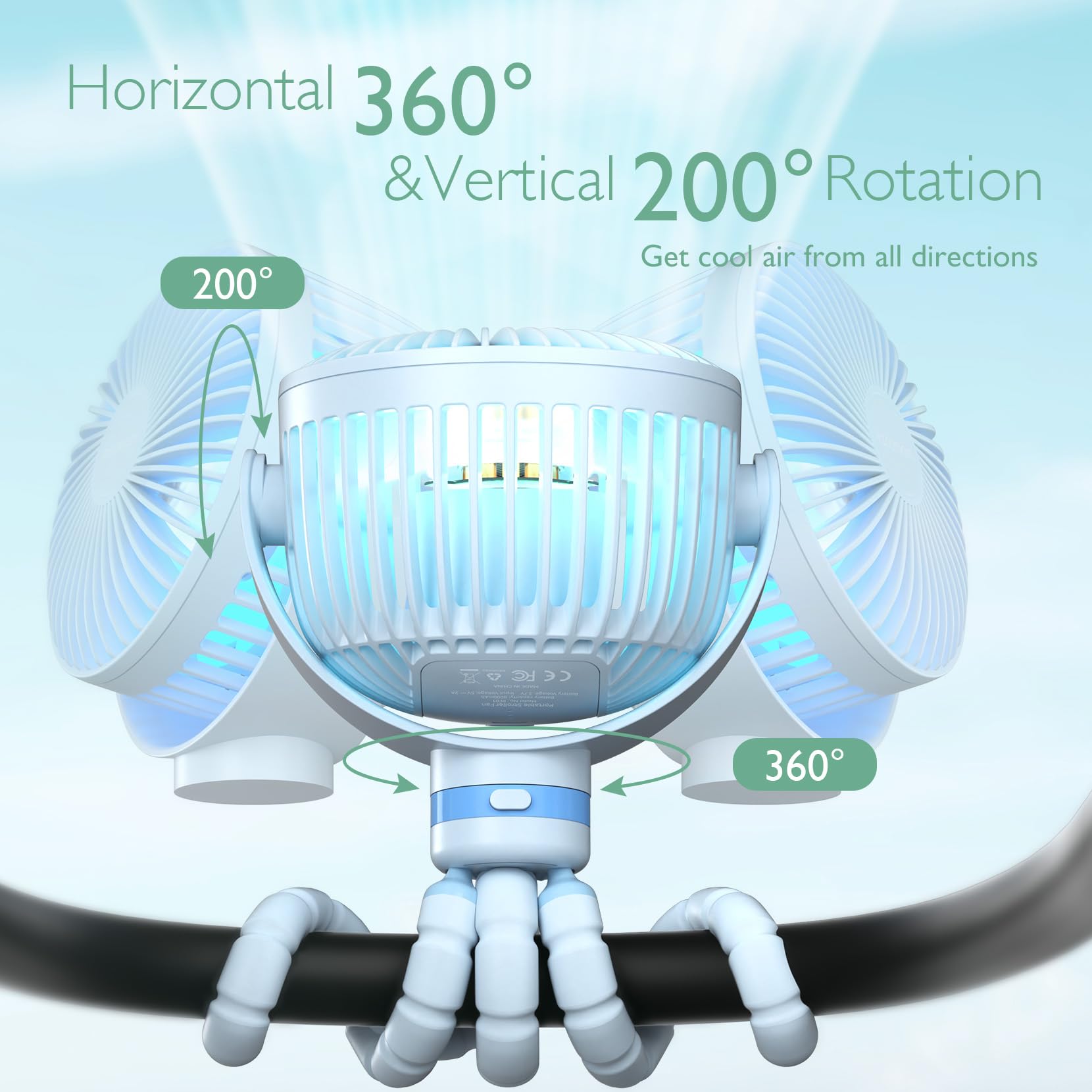 Foto 8 pulgar | Ventilador De Cochecito Portátil Momcozy De 8000 Mah, 27 Horas De Duración De La Batería - Venta Internacional.
