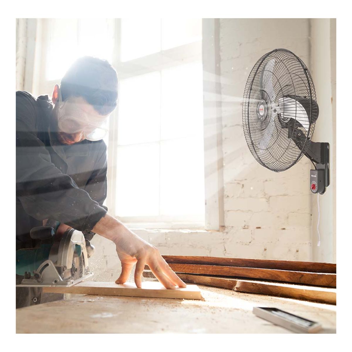 Foto 5 pulgar | Ventilador De Pared Metálico De 20'' Negro Mytek 3420​