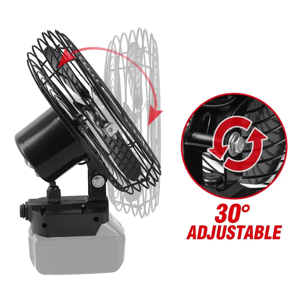 Foto 6 pulgar | Ventilador Portátil Recargable Inalámbrico 4.0ah 8-inch 30w Lab.g Negro