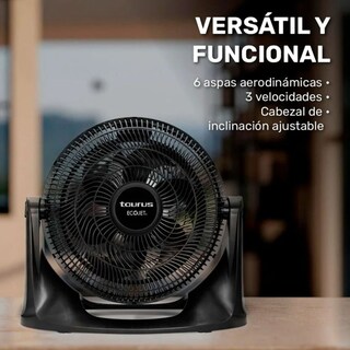 Foto 6 | Ventilador De Piso Taurus 14'' 2 En 1 3 Velocidades Rejilla Metálica