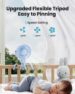 Foto 3 | Ventilador Portátil Gaiatop Mini Con Batería Portátil De 3 Velocidades Color Azul - Venta Internacional.