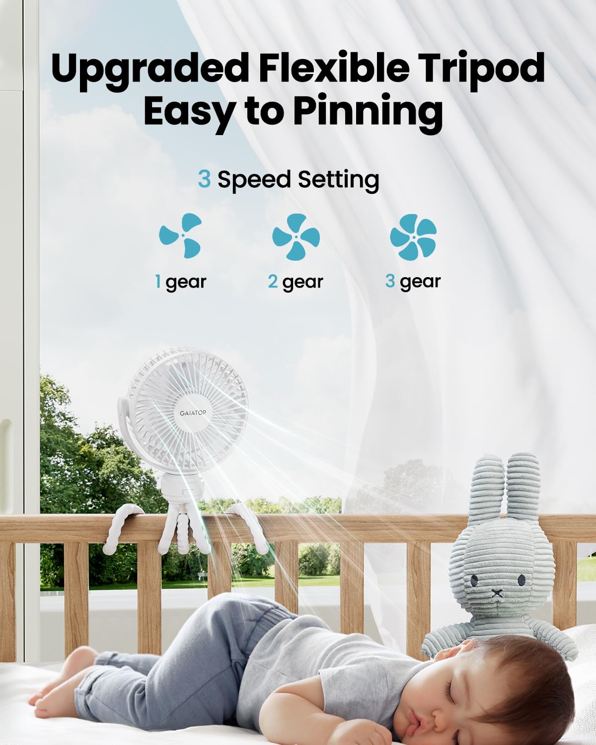 Foto 4 pulgar | Ventilador Portátil Gaiatop Mini Con Batería Recargable  Color Blanco - Venta Internacional.