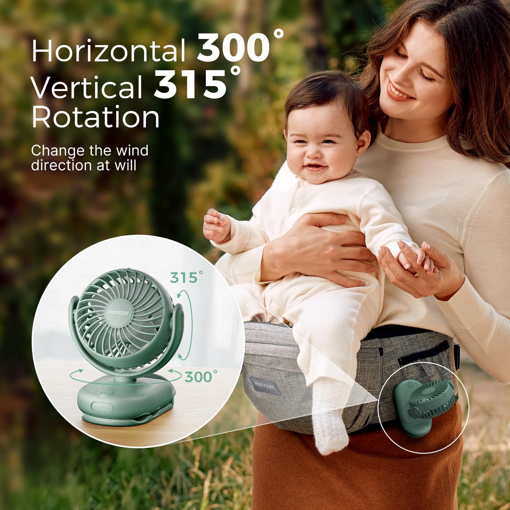 Foto 6 | Miniventilador Portátil Momcozy De 4 Velocidades Con Clip  120 G  Recargable - Venta Internacional.