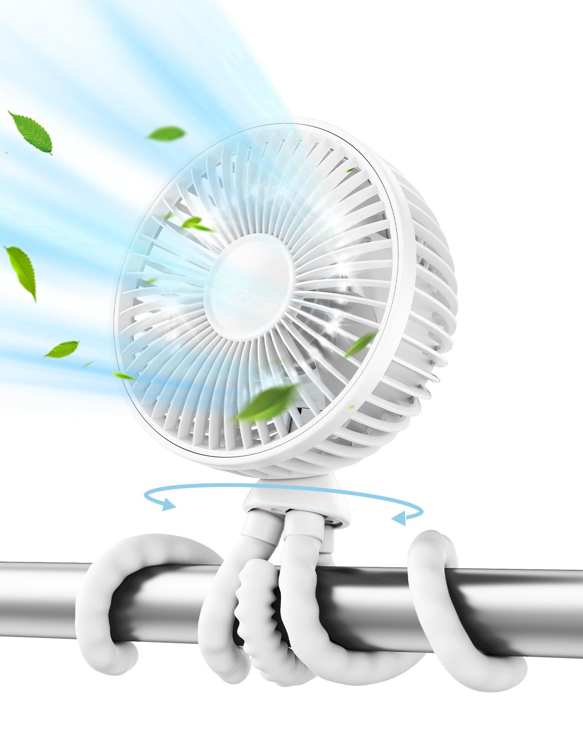 Foto 2 pulgar | Ventilador De Cochecito Gaiatop Oscilante Con Luz Nocturna Led Blanca - Venta Internacional.