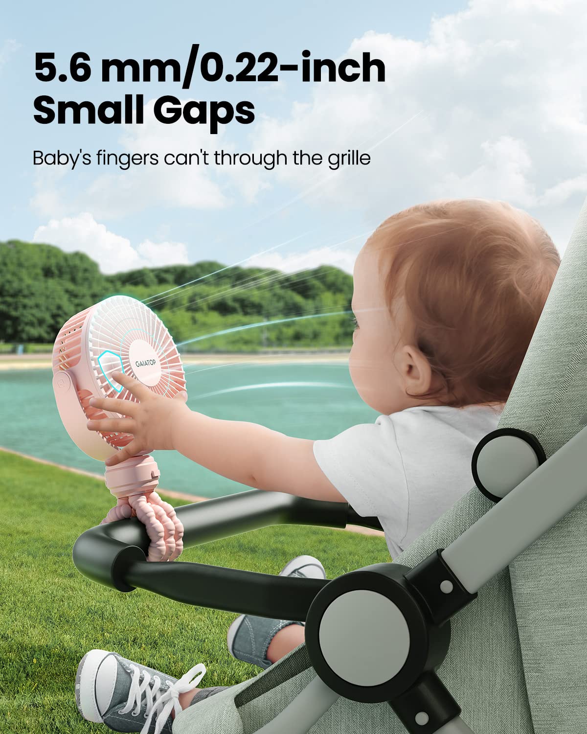 Foto 3 pulgar | Ventilador Portátil Gaiatop Mini Con Batería Portátil Que Gira 360°  Rosa - Venta Internacional.