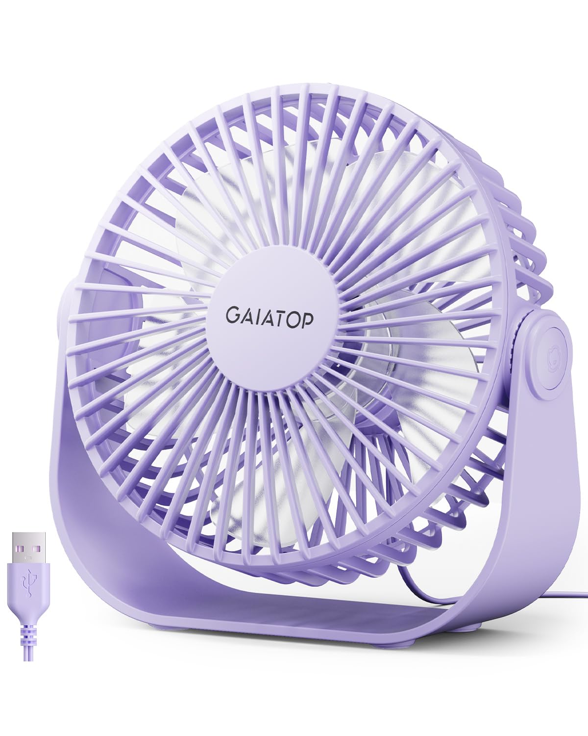 Foto 2 pulgar | Ventilador De Escritorio Gaiatop Usb Con Rotación De 90°  3 Velocidades  4 8 M/s  Morado - Venta Internacional.