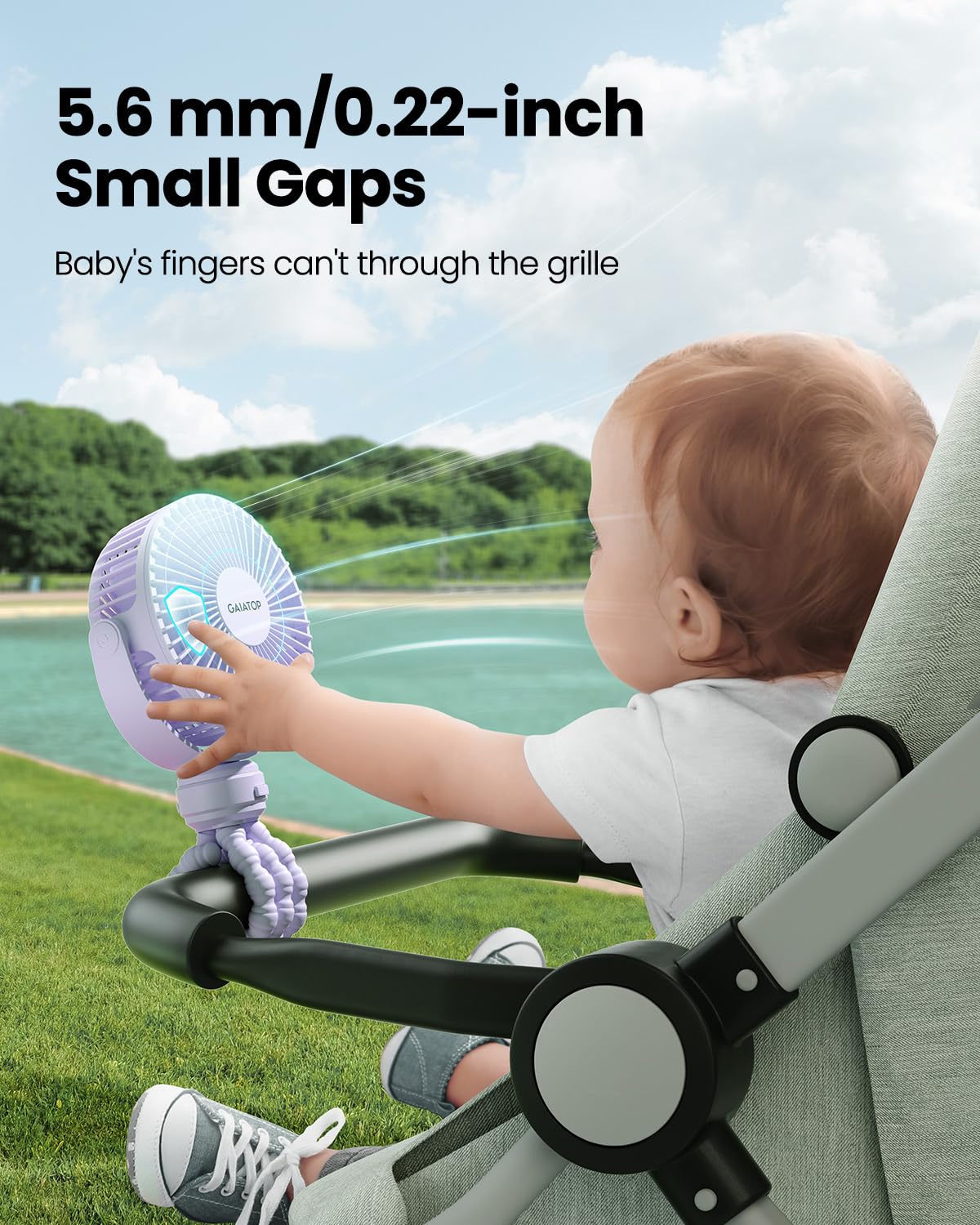 Foto 3 pulgar | Mini Ventilador Eléctrico Gaiatop Con Rotación De 360 Grados Recargable  Color Morado - Venta Internacional.