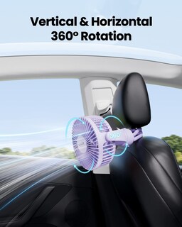 Foto 6 | Mini Ventilador Eléctrico Gaiatop Con Rotación De 360 Grados Recargable Color Morado - Venta Internacional.