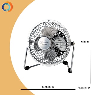 Foto 3 | Ventilador De Escritorio Comfort Zone Totalmente Metálico De 10 Cm Con Usb O Cable De Alimentación - Venta Internacio