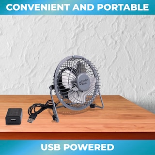 Foto 5 | Ventilador De Escritorio Comfort Zone Totalmente Metálico De 10 Cm Con Usb O Cable De Alimentación - Venta Internacio