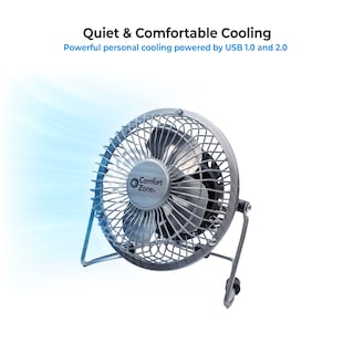 Foto 7 | Ventilador De Escritorio Comfort Zone Totalmente Metálico De 10 Cm Con Usb O Cable De Alimentación - Venta Internacio