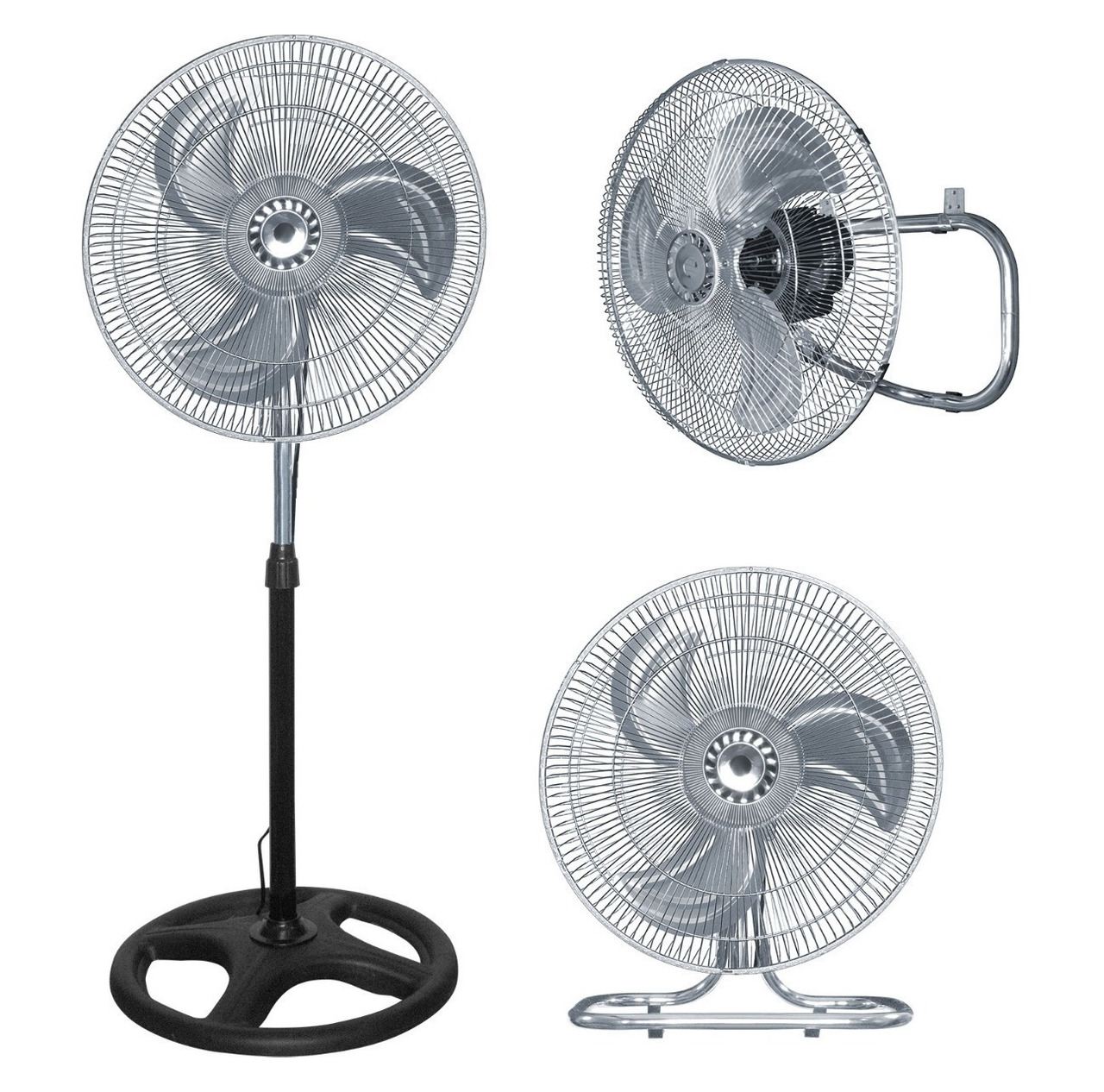 Ventilador 3 en 1 Gutstark color Plateado con 3 Aspas