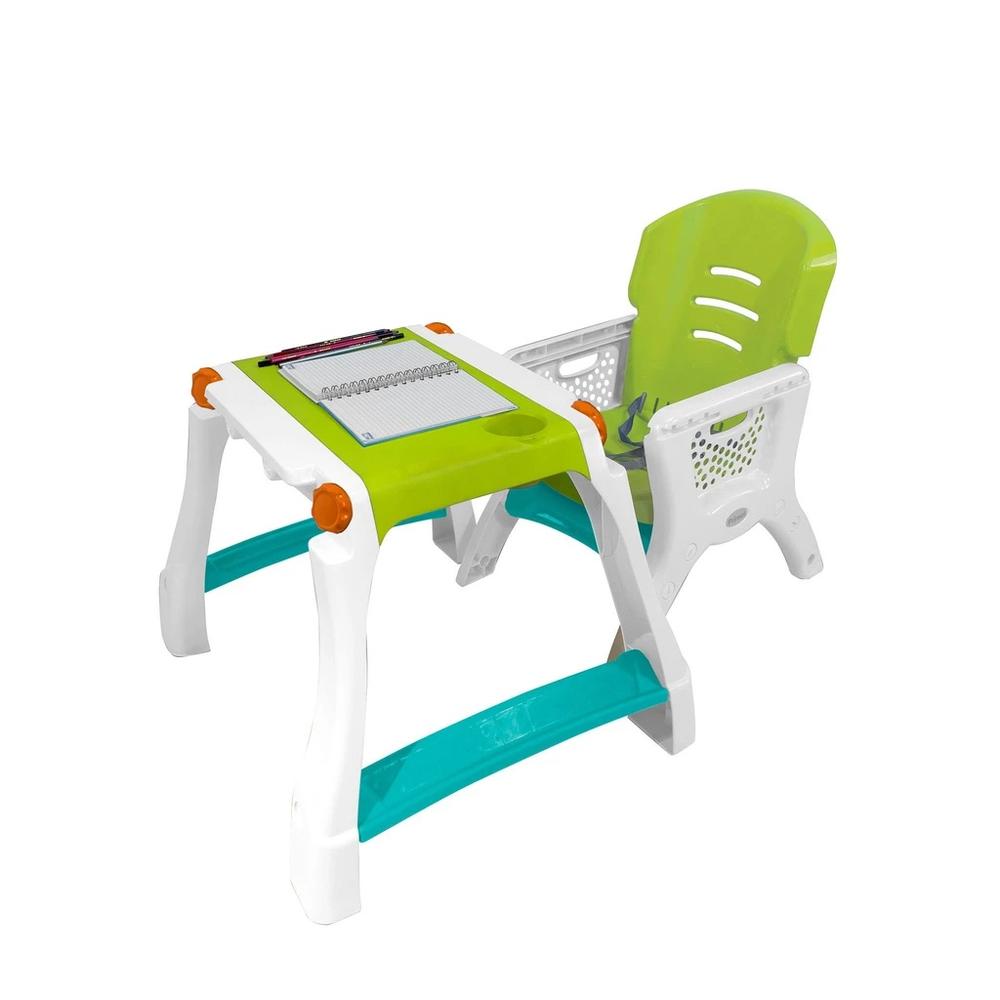 Foto 2 | Silla Periquera Bebé Prinsel Caddy con Mesa Actividades Verde