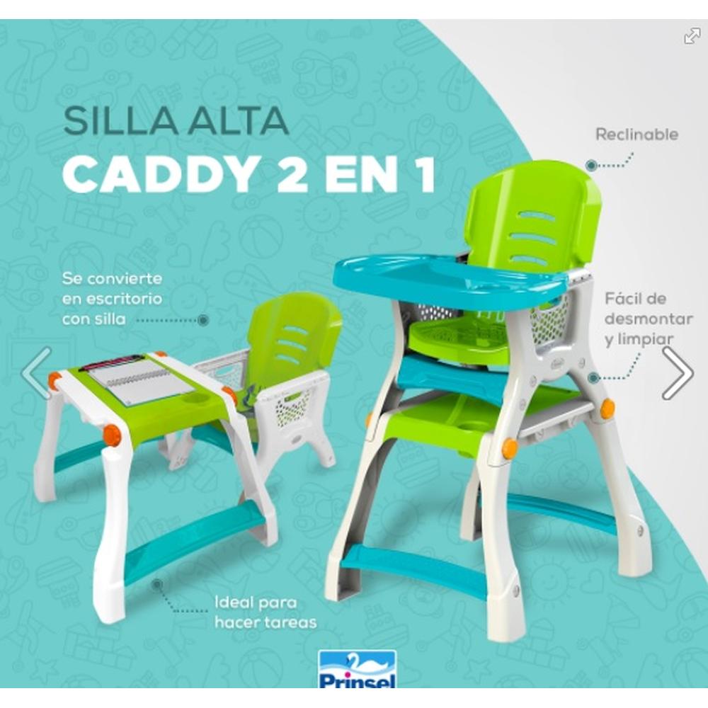 Foto 6 pulgar | Silla Periquera Bebé Prinsel Caddy con Mesa Actividades Verde