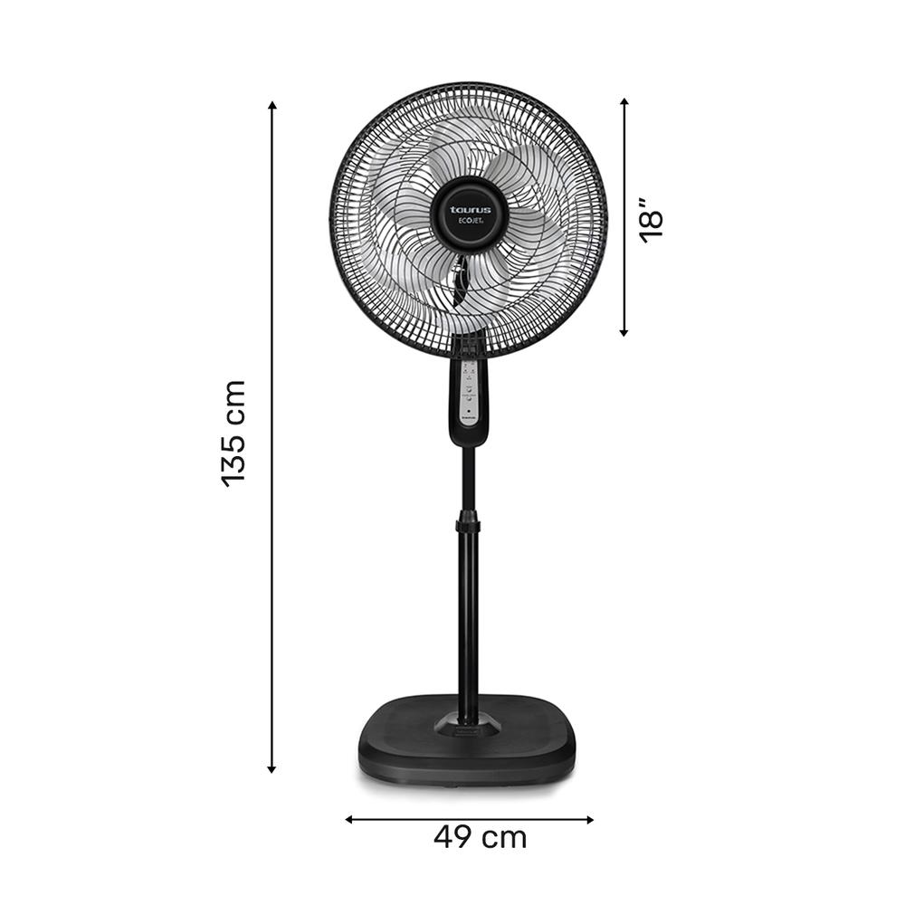 Foto 9 pulgar | Ventilador de Pedestal Taurus TURBO CYCLE color Gris 18 " Potente