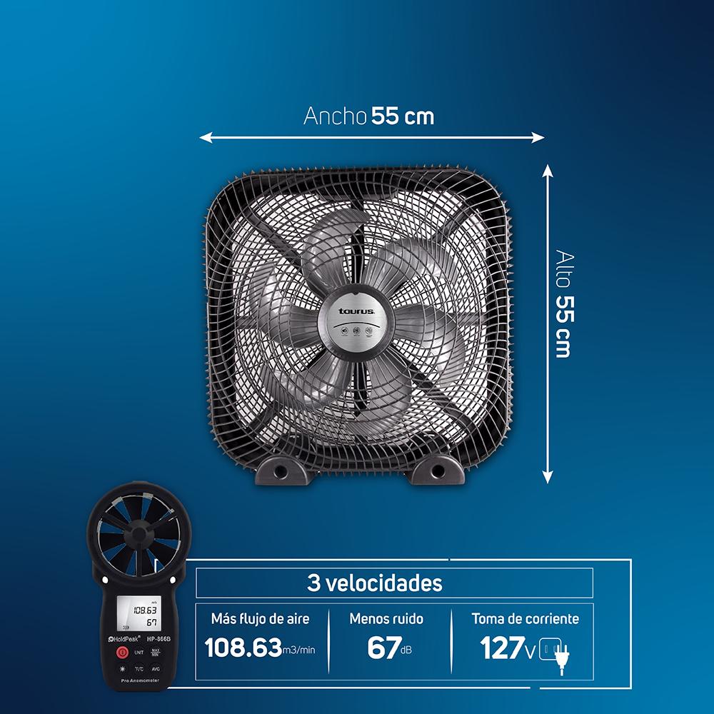 Foto 8 pulgar | Ventilador de Piso Taurus Eolo 20" color Negro