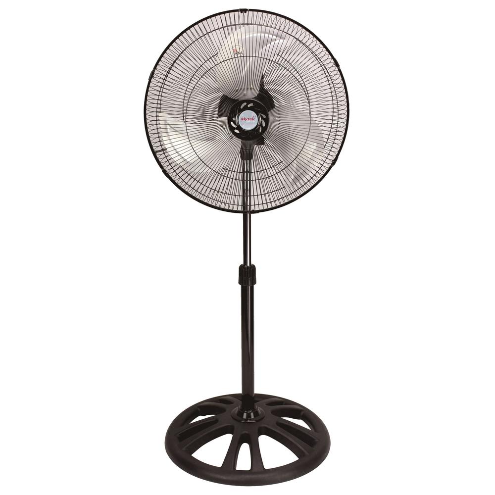 Ventilador Pedestal Piso Mytek 3386 color Negro 18 " 3 Vel Potente