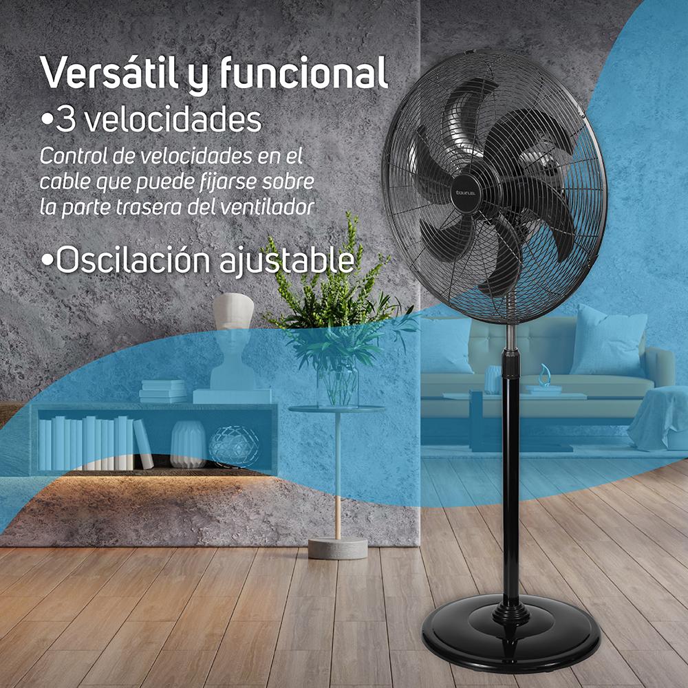 Foto 7 pulgar | Ventilador de Pedestal Taurus Air Force color Negro