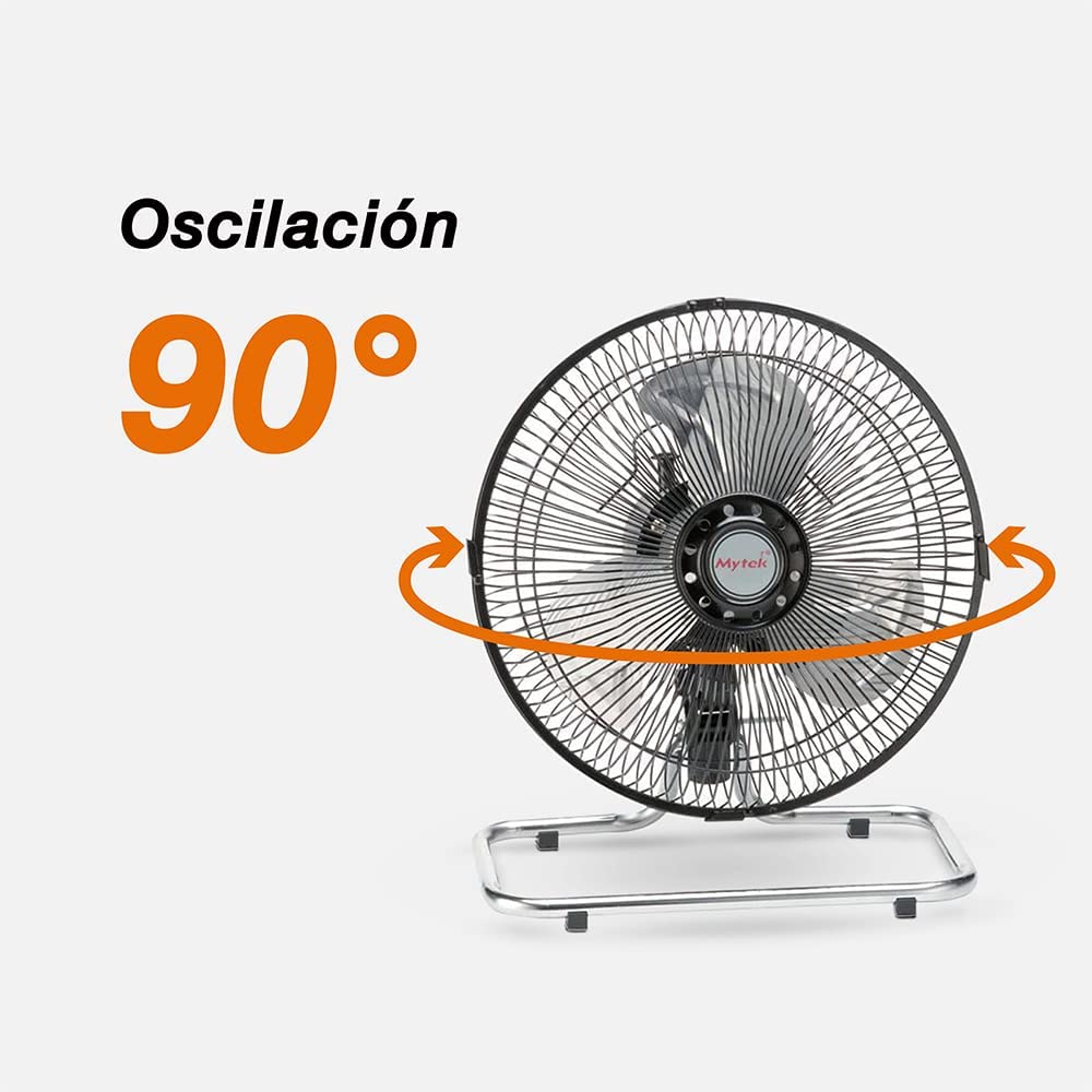 Foto 4 pulgar | Ventilador Mytek 3372 color Negro 12 " Piso 3 VEL2 en 1 Metálica