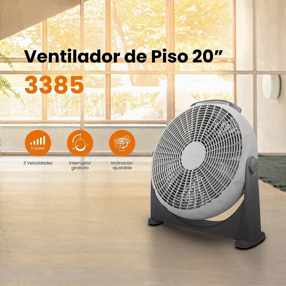 Foto 6 pulgar | Ventilador de Piso o Pared Mytek 3385 color Gris 64 cm