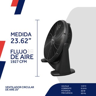 Foto 6 | Ventilador Cnx Aba002 de 3 Velocidades color Negro