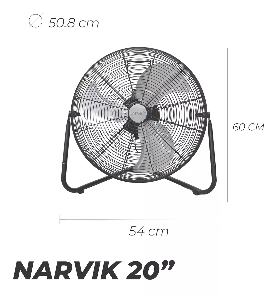 Foto 9 pulgar | Ventilador de Piso Narvik 20" Potente y Silencioso Aspas Metálicas