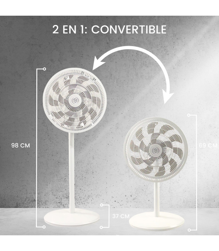 Foto 4 pulgar | Ventilador 2 en 1 Tek color Blanco 15 Aspas de 16'' Silencioso