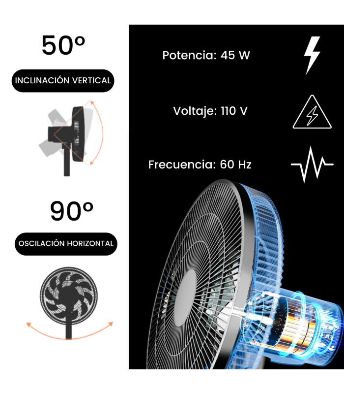 Foto 5 pulgar | Ventilador 2 en 1 Tek VP-14-BLANCO color Blanco 1 Pieza