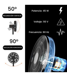 Foto 4 | Ventilador 2 en 1 Tek VP-14-BLANCO color Blanco 1 Pieza