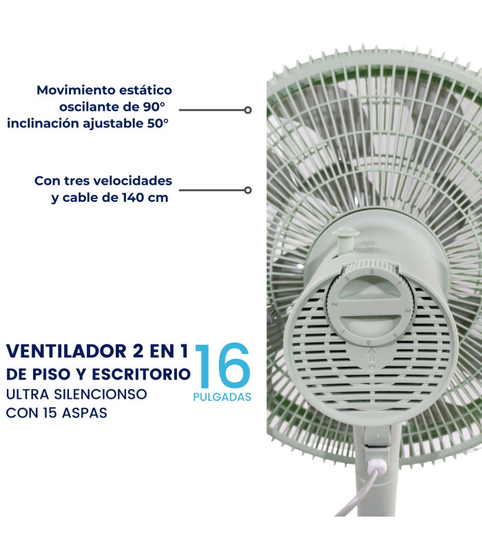 Foto 3 pulgar | Ventilador de Piso Tek 2 en 1