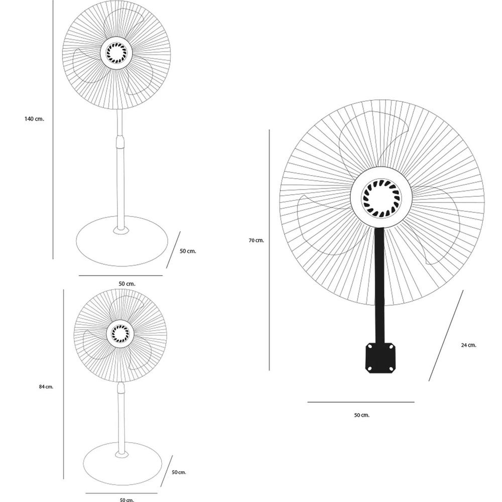Foto 5 pulgar | Ventilador Pedestal Dace V318104 18 Pul 3 Vel color Negro Aspas Metálicas