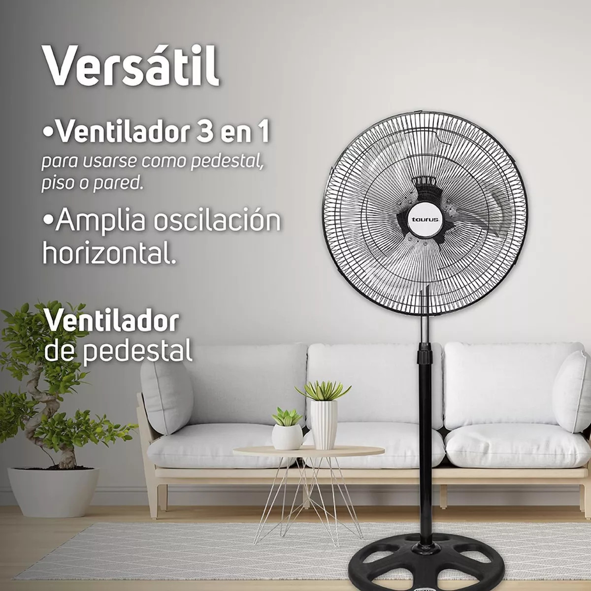 Foto 3 pulgar | Ventilador Metálico 18'' 3 en 1 Taurus Marte 3 Velocidades