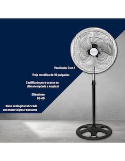 Foto 5 | Ventilador de Pedestal Taurus Marte color Negro