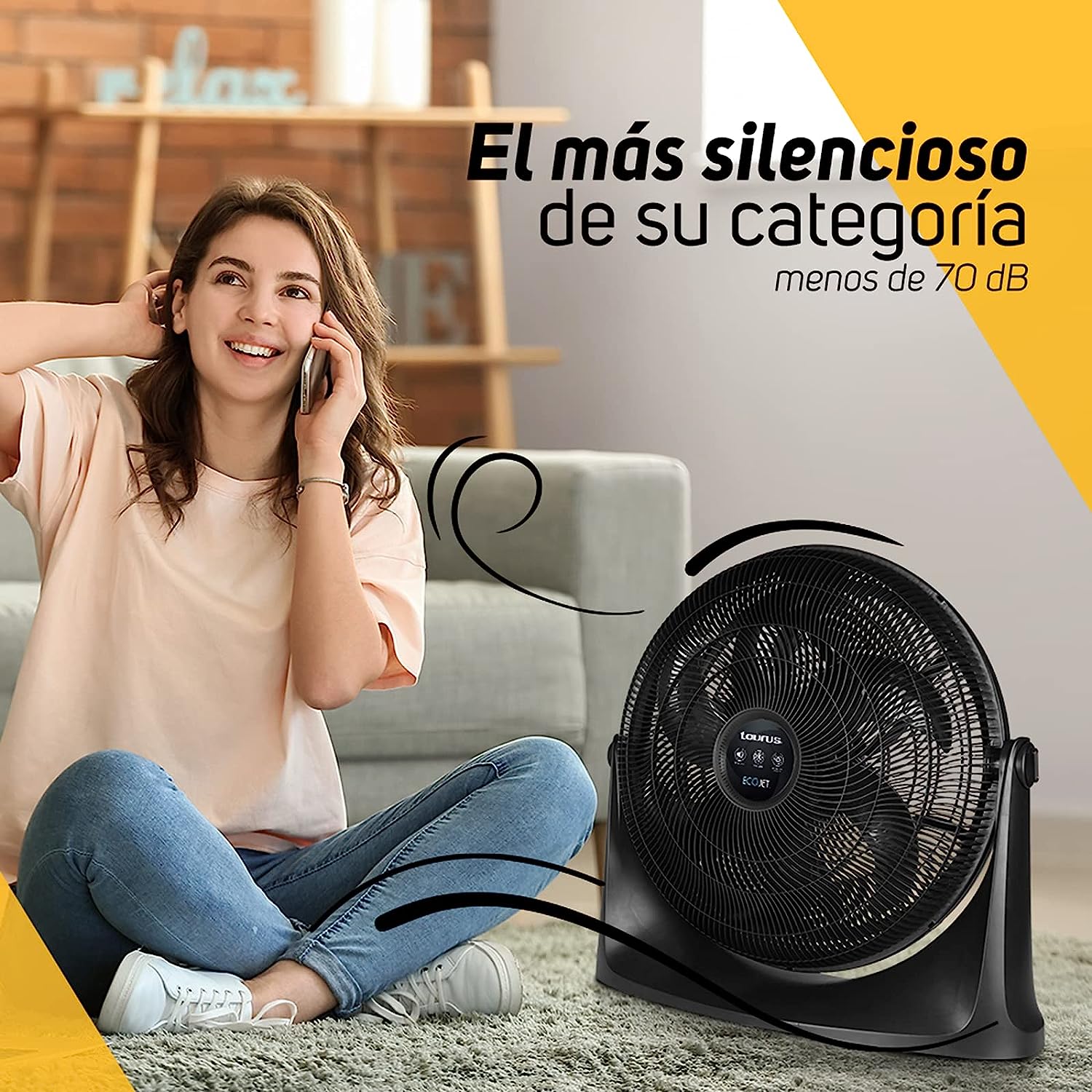 Foto 6 pulgar | Ventilador de Piso Taurus Rush 20 color Negro
