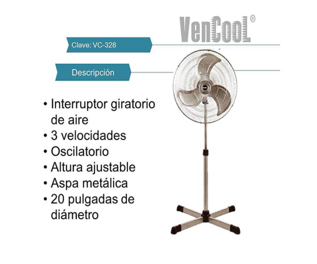 Foto 4 pulgar | Ventilador Vencool Vc3283328 20'' Metálico tipo Industrial