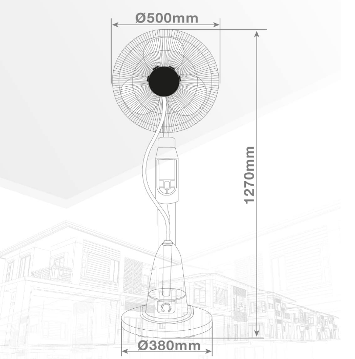 Foto 7 | Ventilador de Pie Generic con Tanque de Agua