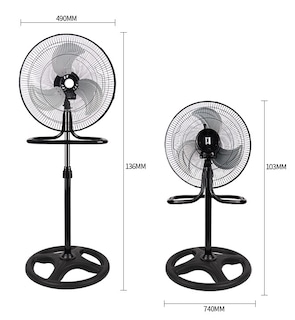 Foto 4 | Ventilador 3 en 1 Pie Pared y Piso Metálico 2 piezas