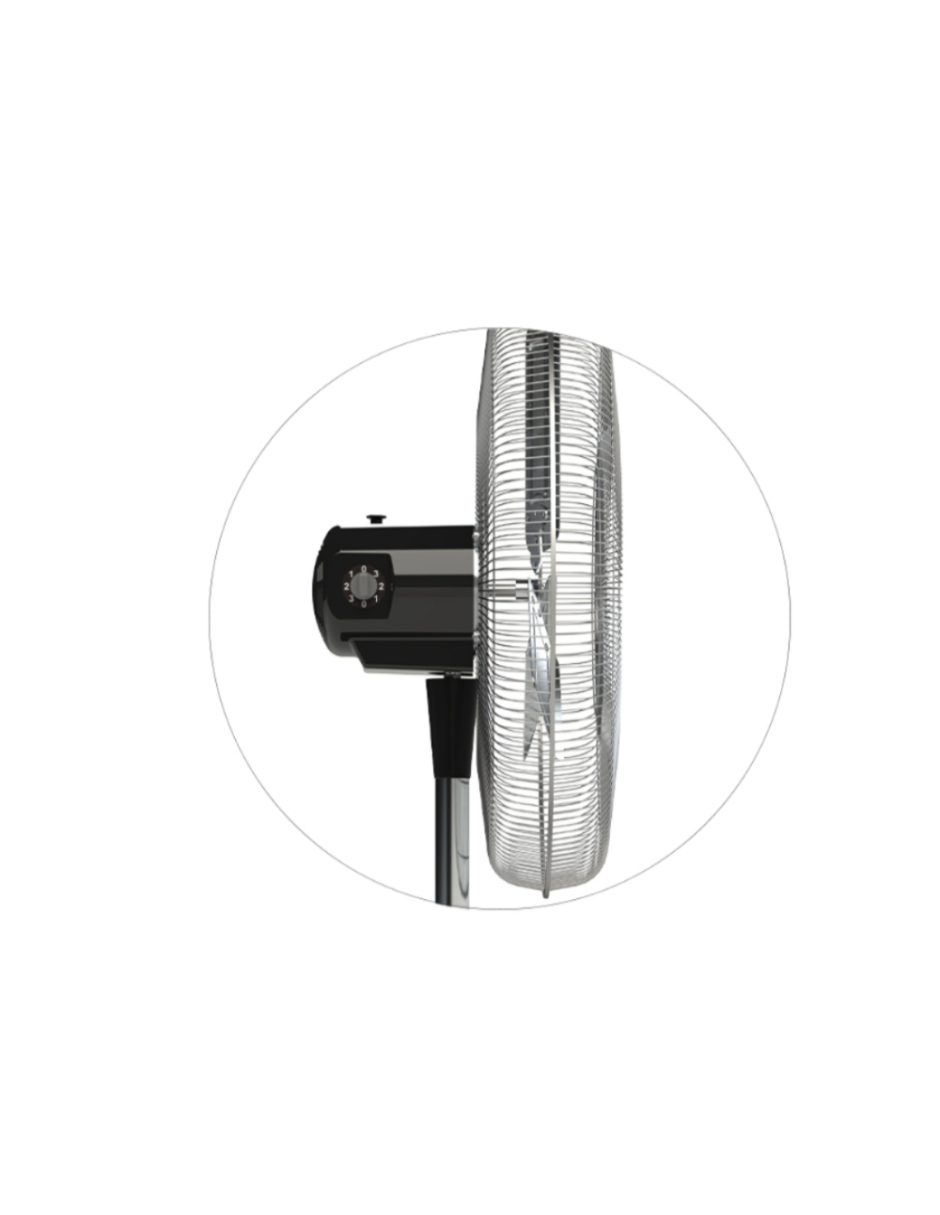 Foto 4 pulgar | Ventilador Mytek 3367K1 Negro de Pedestal 24 " Metal