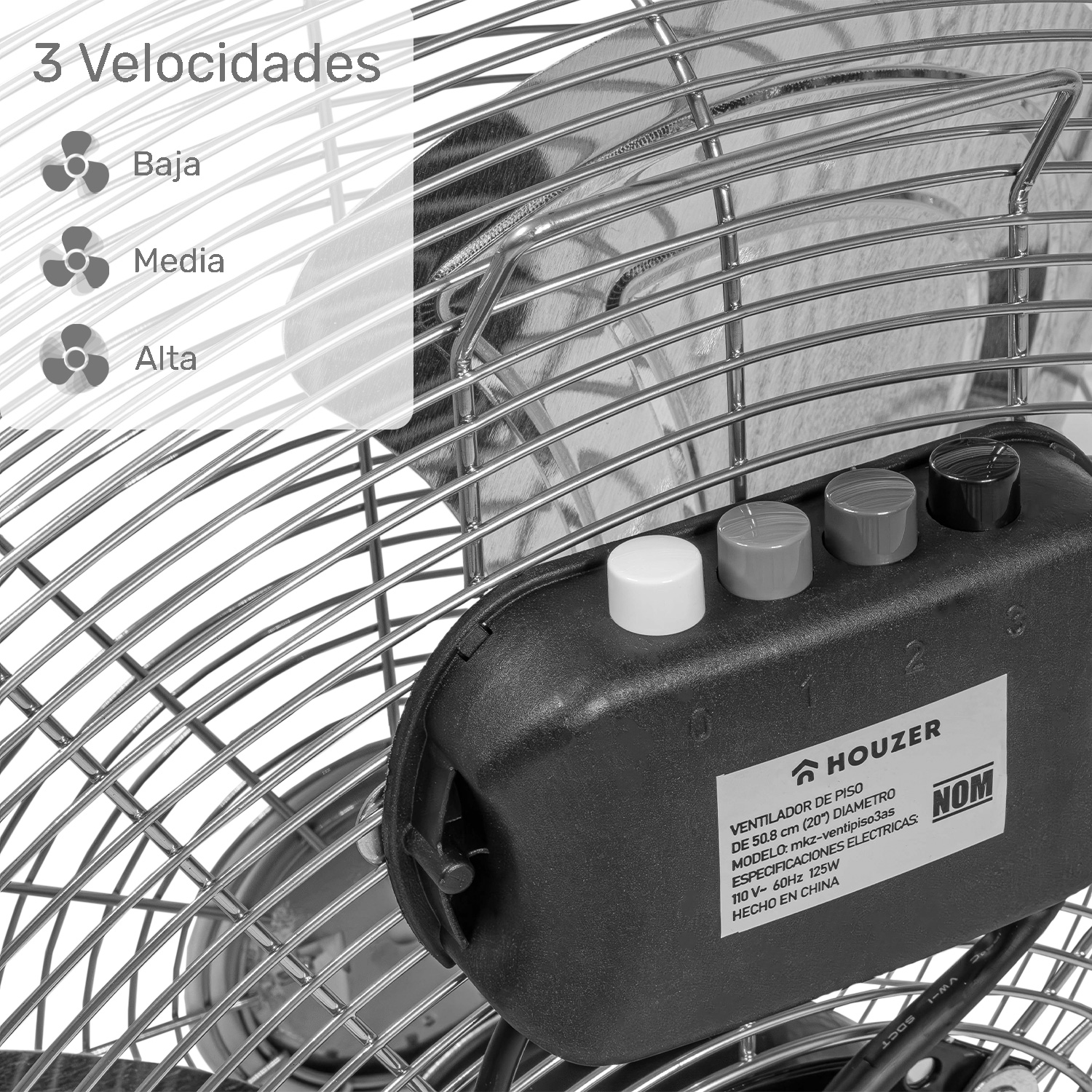 Foto 5 pulgar | Ventilador de Piso Rack & Pack Gris
