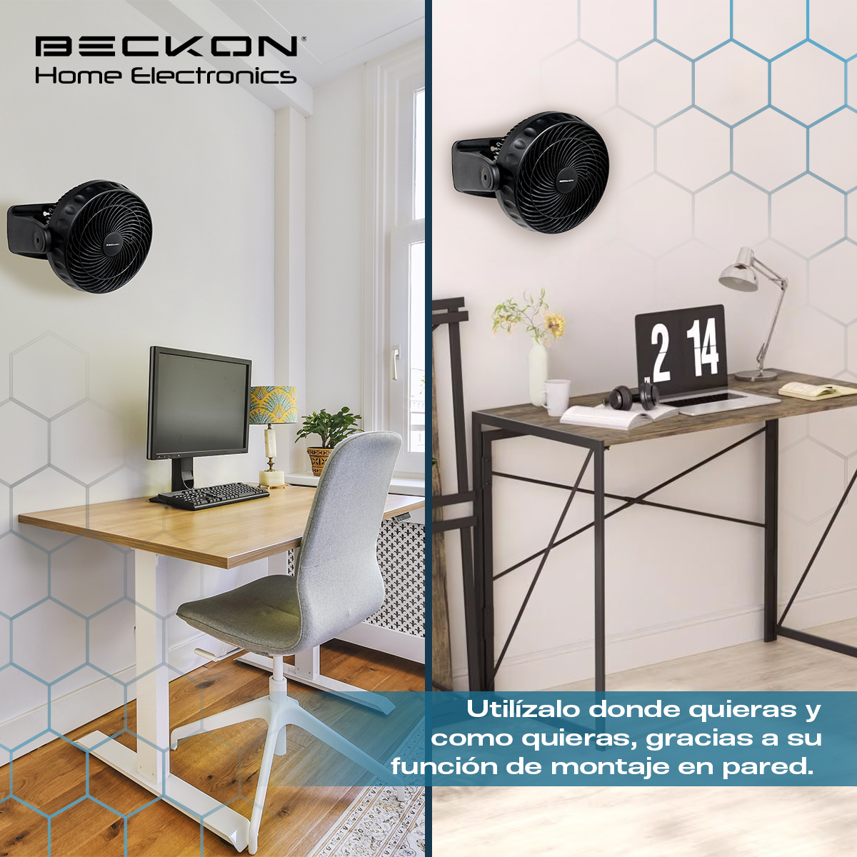Foto 5 pulgar | Ventilador De Piso Pared 2 En 1 Turbo Fan De 8 Pulgadas 3 Velocidades Negro Beckon