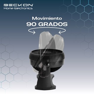 Foto 8 | Ventilador De Piso Pared 2 En 1 Turbo Fan De 8 Pulgadas 3 Velocidades Negro Beckon