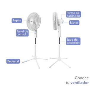 Foto 3 | Ventilador de Pedestal RCA RC-16B1 Blanco