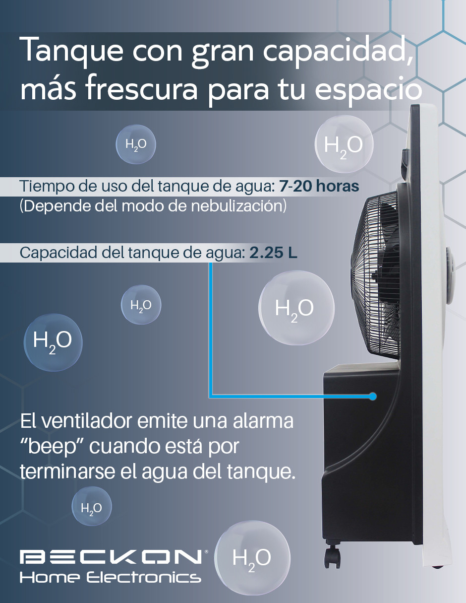 Foto 6 pulgar | Ventilador Nebulizador con Ionizador y Control Remoto 80cm