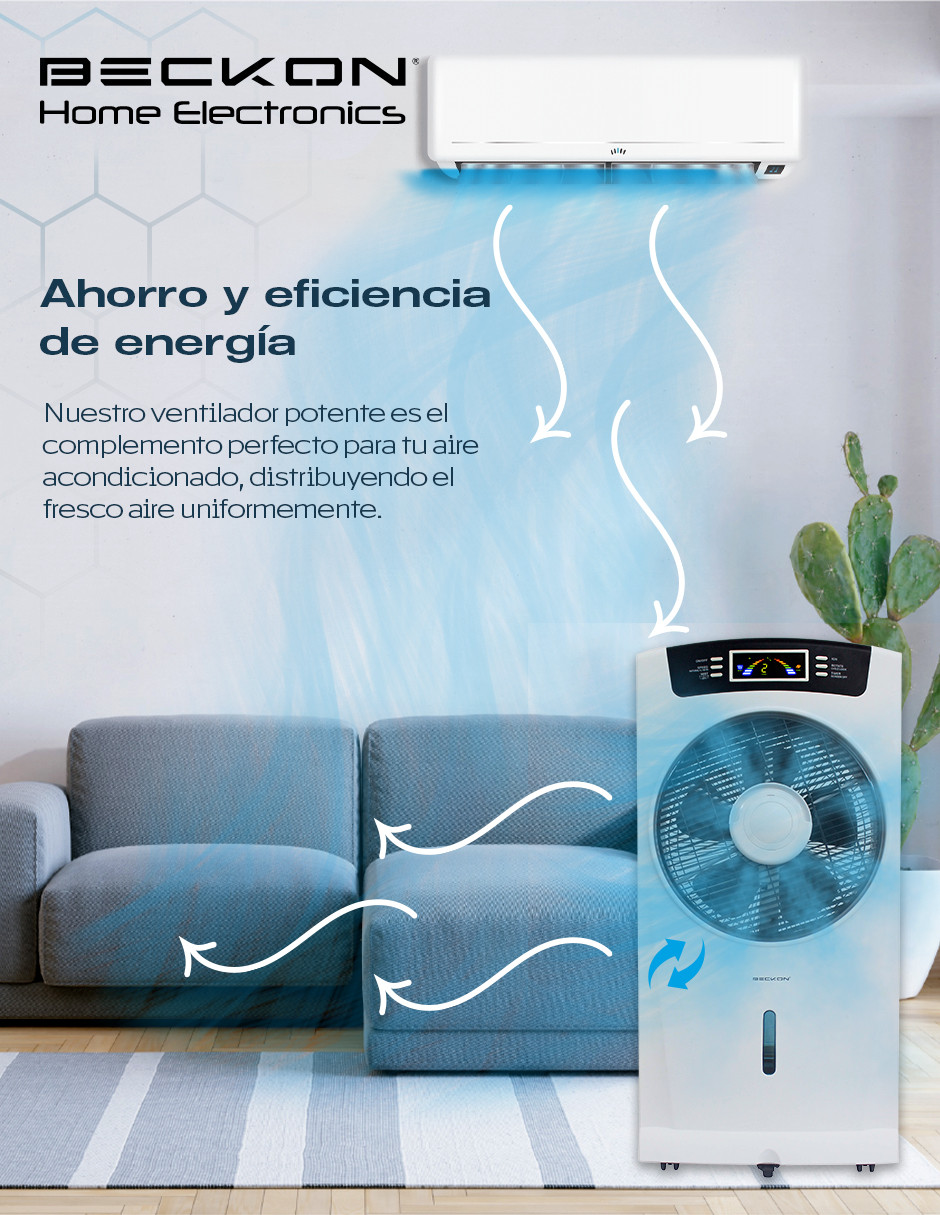Foto 8 pulgar | Ventilador Nebulizador con Ionizador y Control Remoto 80cm