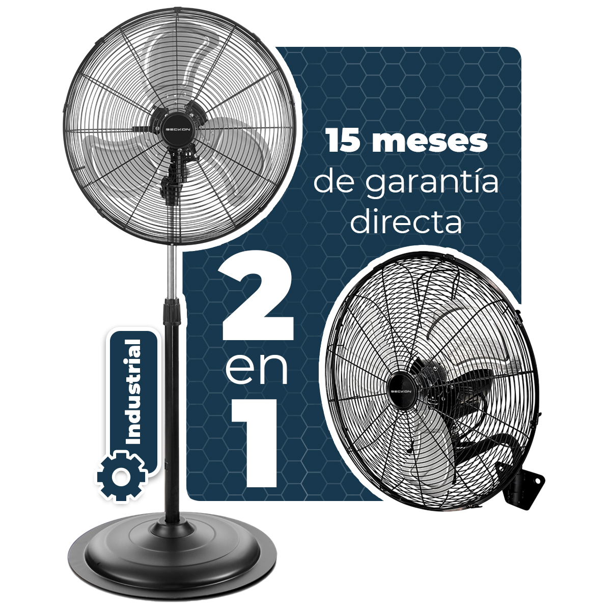 Ventilador Industrial Beckon Negro 2 En 1