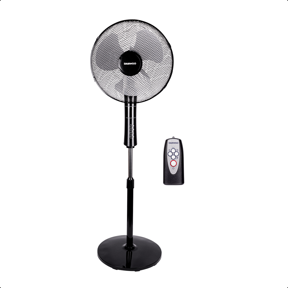 Ventilador Pedestal Daewoo 16 Pulgadas con Control Remoto y Temporizador