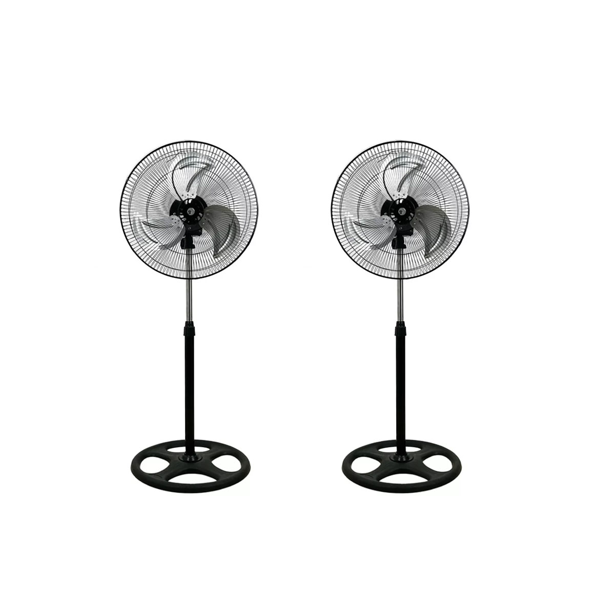 Set de 2 Ventiladores de Pedestal Dosyu 3 Velocidades Metal 125 cm