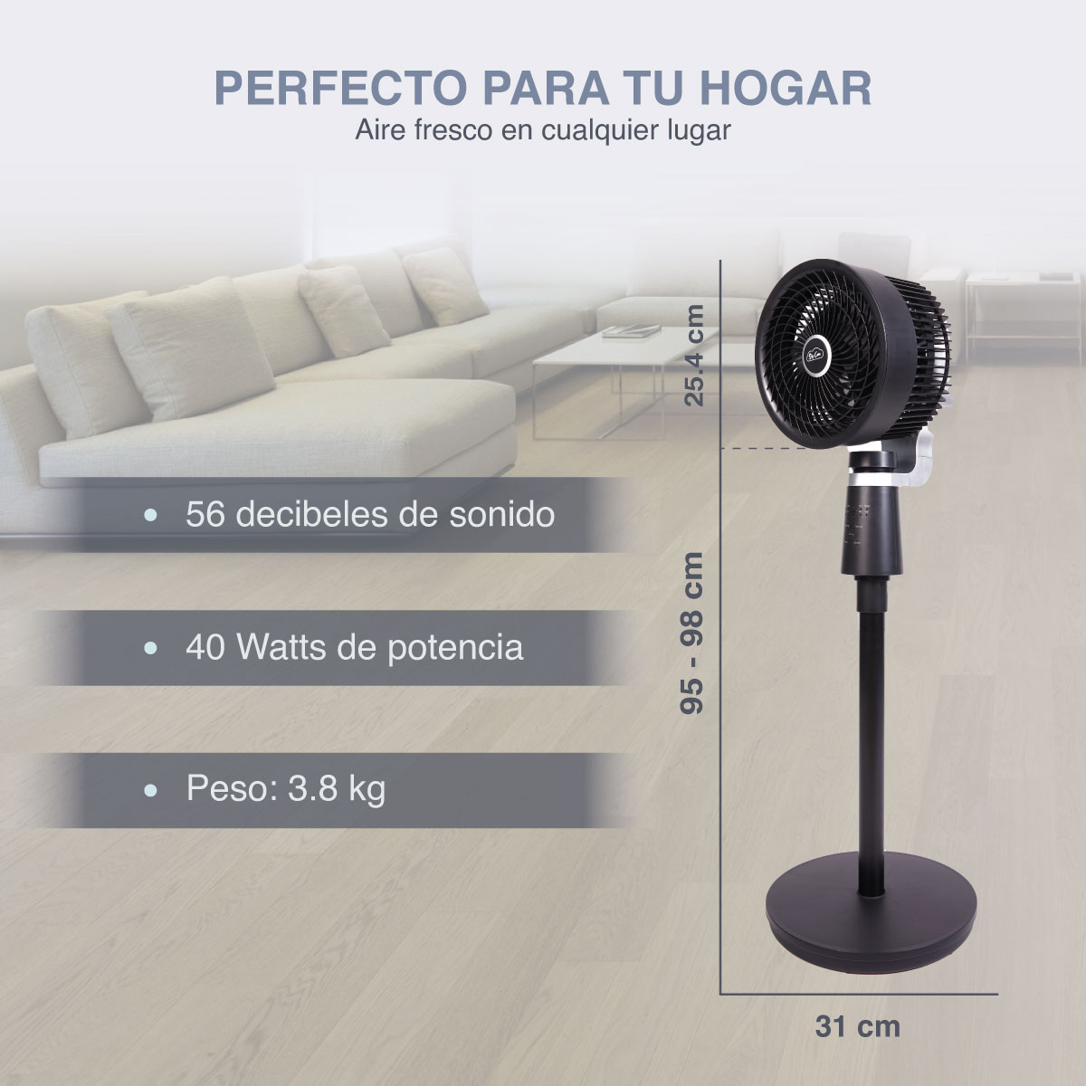 Foto 4 pulgar | Ventilador Skye Care Air Cilinder Giratorio