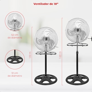 Foto 5 | Ventilador Daewoo 18'' 3 en 1 con 3 Velocidades