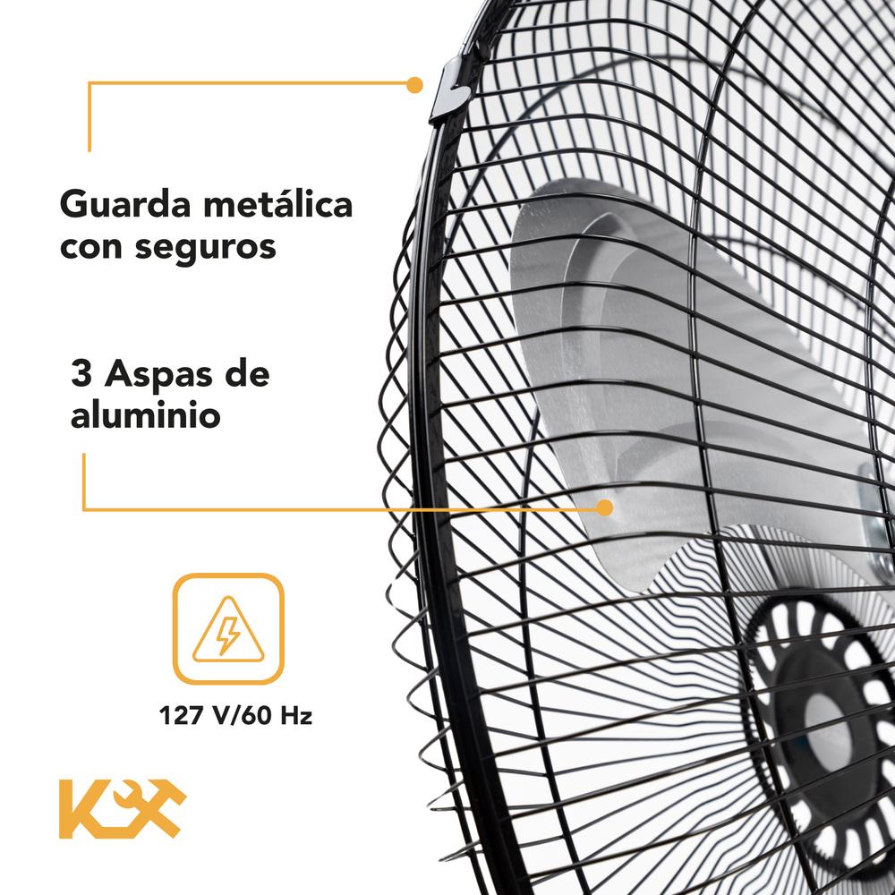 Foto 6 pulgar | Ventilador Kingsman KINGFAN3N1 3 en 1 De Pared Piso Y Pedestal 3 Aspas Aluminio